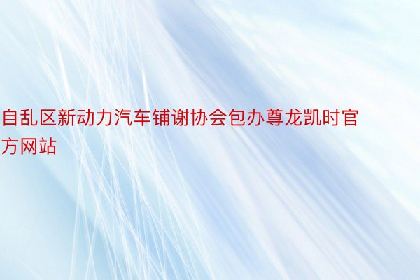 自乱区新动力汽车铺谢协会包办尊龙凯时官方网站